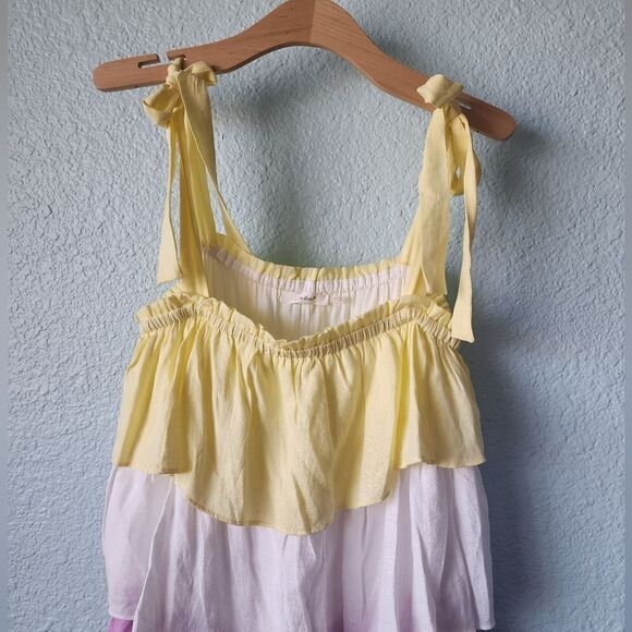 IDEM DITTO babydoll tiered strappy colorblock dress new without tags - Picture 9 of 10